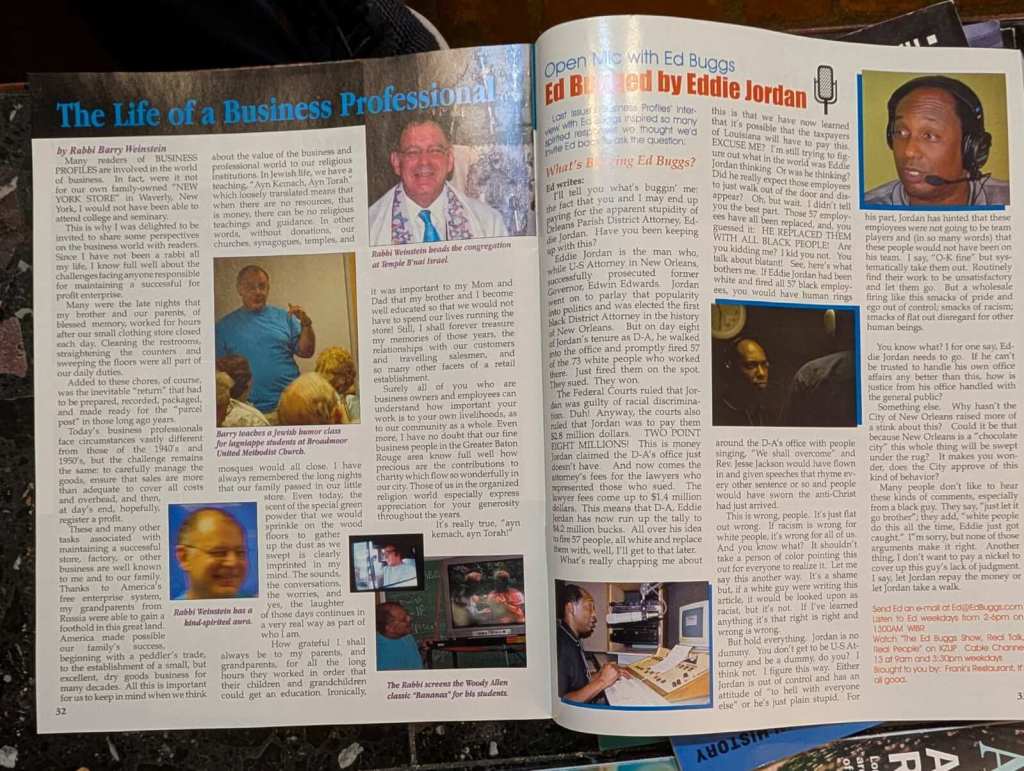 Baton Rouge Business Profiles Magazine showcasing featured local business articles and entrepreneur spotlights.